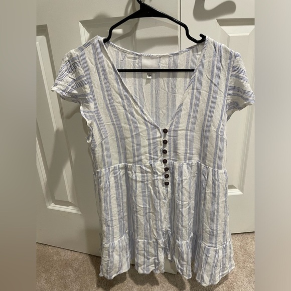 Skylar + Madison Tops - Blue and White Top